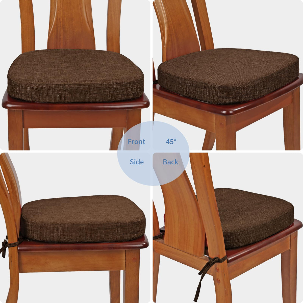 BUYUE natural linen top cushion provides soft seating with breathable fabric.
