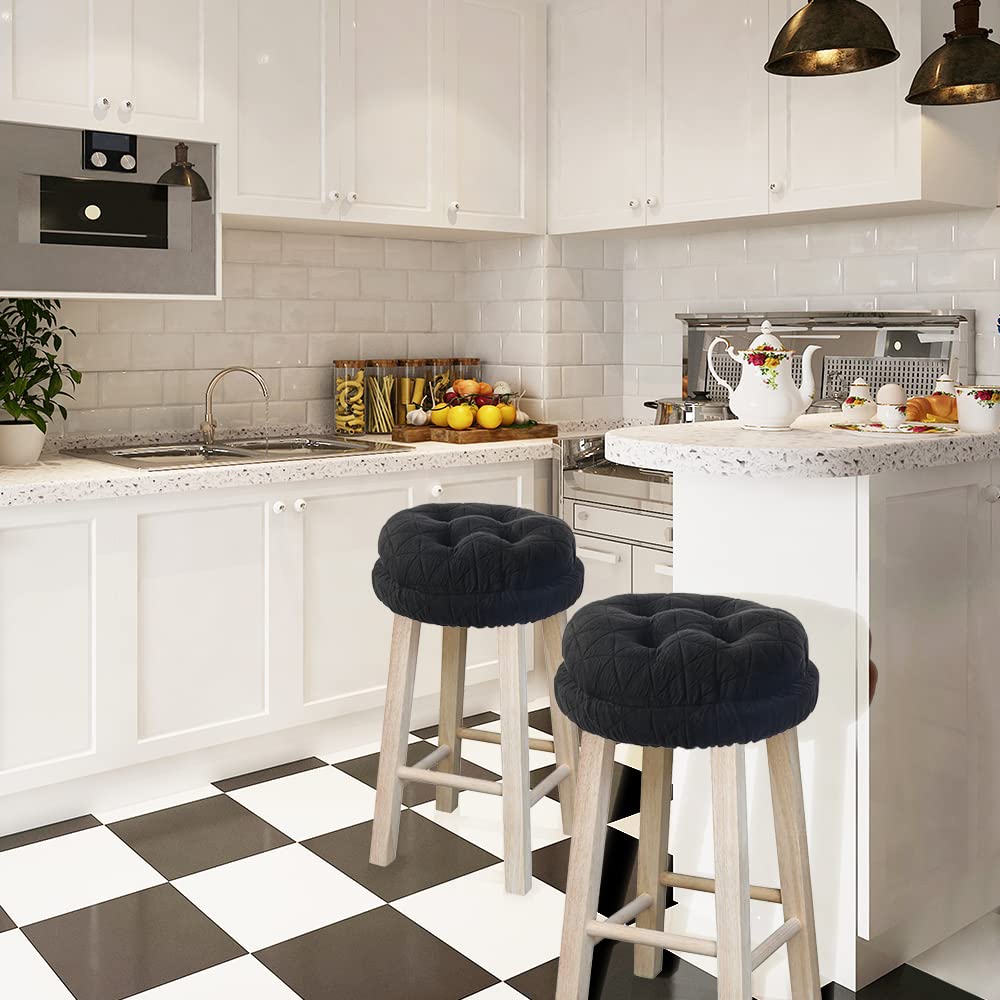 BUYUE cushion with anti-slip silicone backing stays securely on stools
