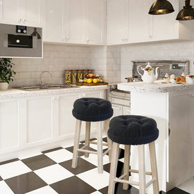 BUYUE cushion with anti-slip silicone backing stays securely on stools