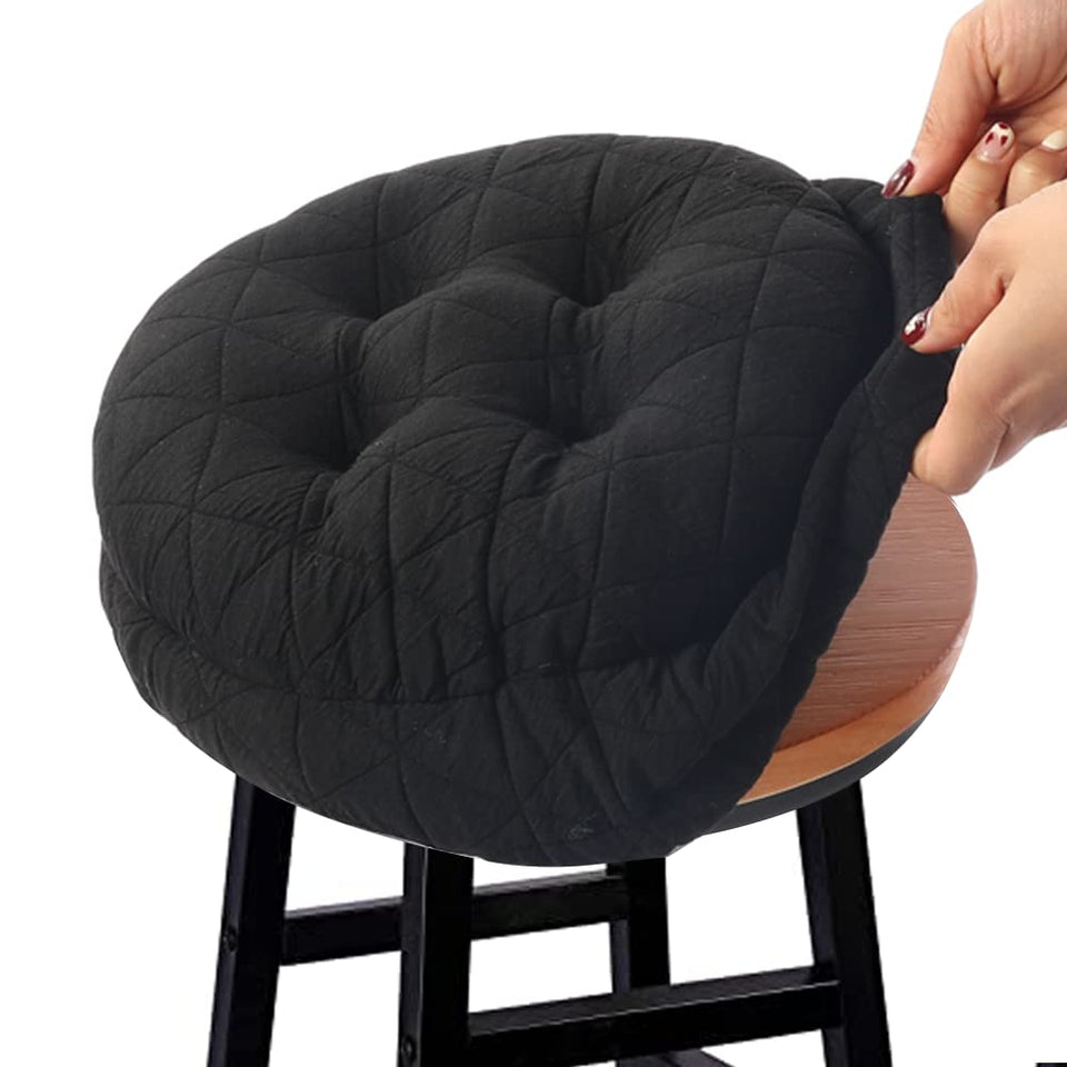 BUYUE round bar stool cushion front view with anti-slip backing for stable seating