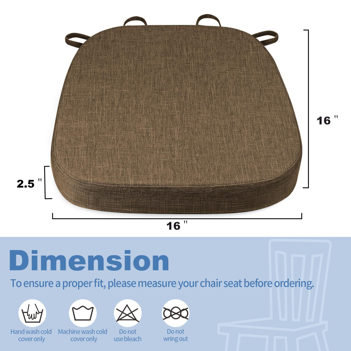 BUYUE silicone non-slip bottom keeps cushion securely in place