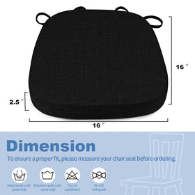 BUYUE U-shape chair cushion, side view, ergonomic dining support