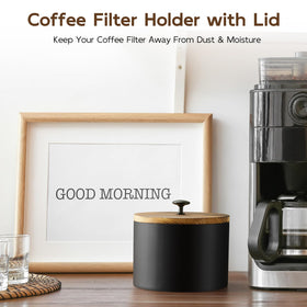 BWODYAY coffee filter holder interior shot demonstrates dust-free, crush-free storage.