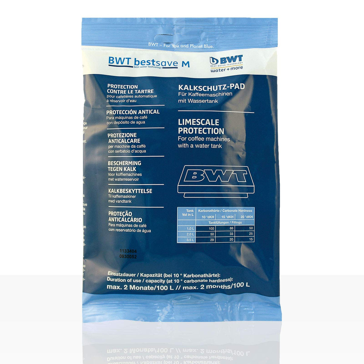 BWT Bestsave M limescale protection pad for coffee machines reduces deposits in the water path