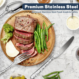 BXNSEN dishwasher-safe flatware simplifies after-meal cleanup.