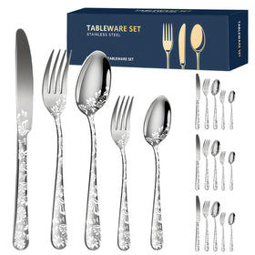 BXNSEN silverware 20-piece dining set with mirror polish for elegant table settings.