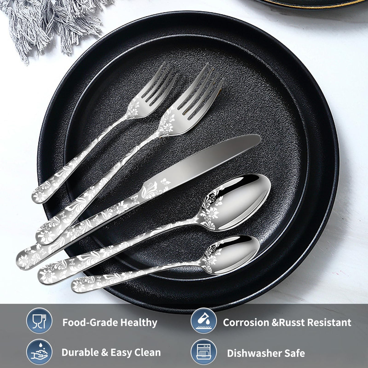 BXNSEN ergonomic-handle design for comfortable grip during meals.