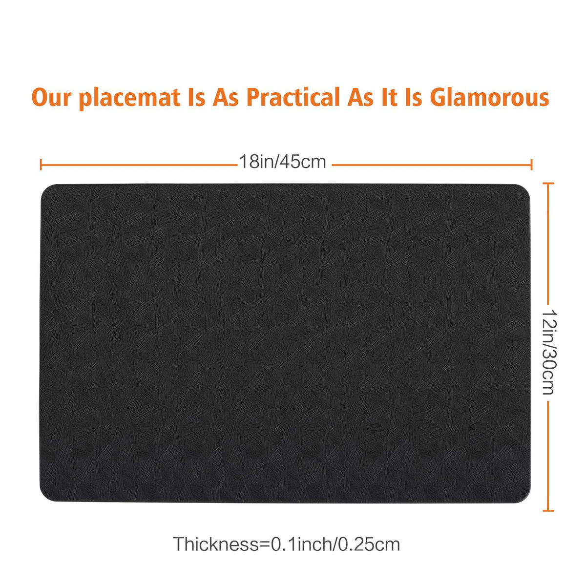 BxzanDya placemats easy-clean design keeps spills from staining.