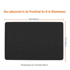 BxzanDya placemats easy-clean design keeps spills from staining.