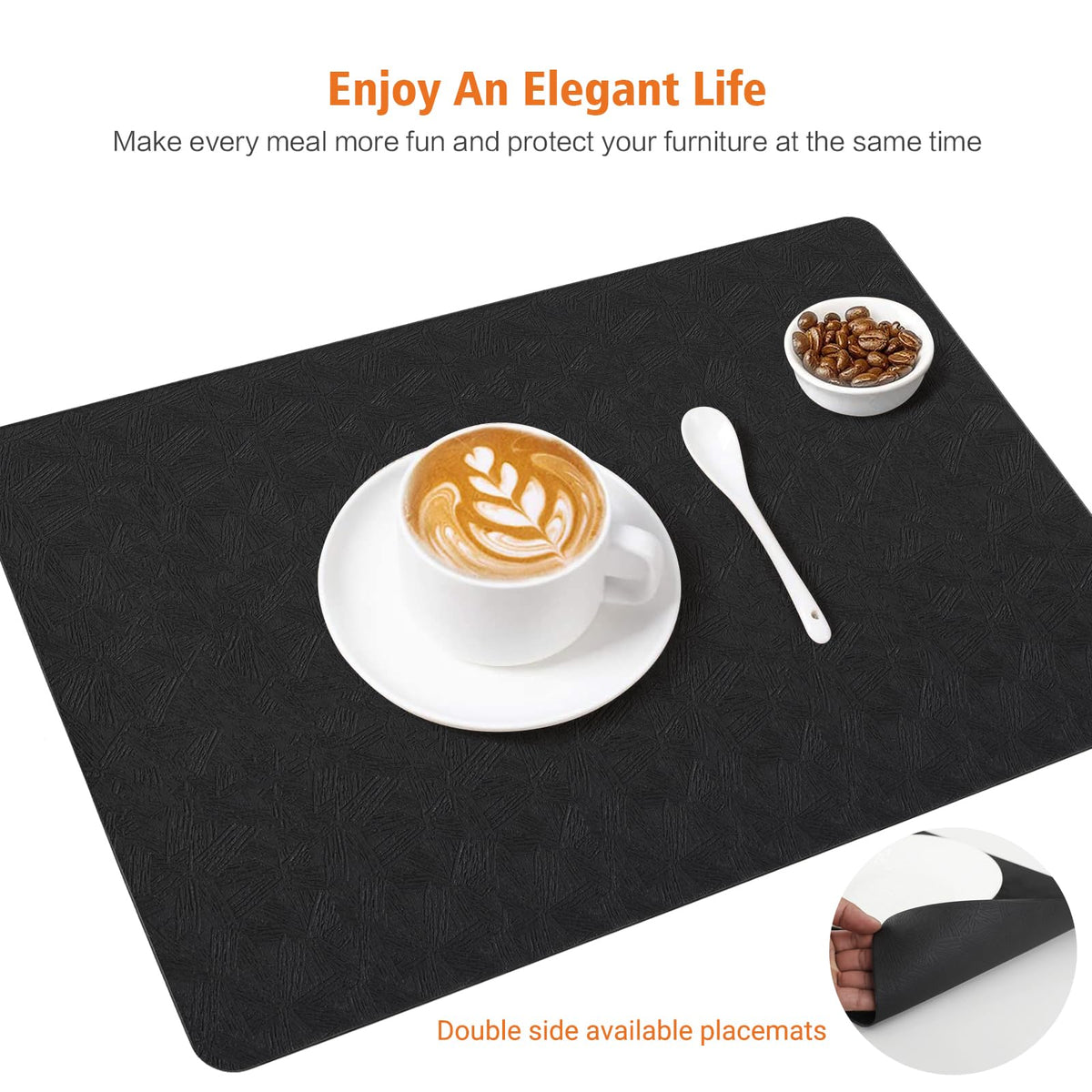 BxzanDya placemats roll flat for compact storage after use.