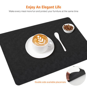 BxzanDya placemats roll flat for compact storage after use.