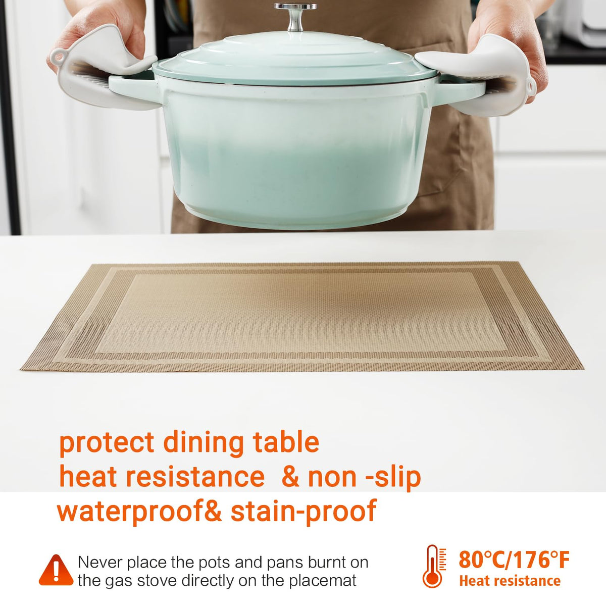 Bxzandya placemats are washable and easy to clean after use.