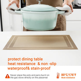 Bxzandya placemats are washable and easy to clean after use.
