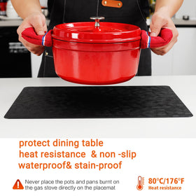 BxzanDya placemats waterproof and stain-proof for busy family dinners.