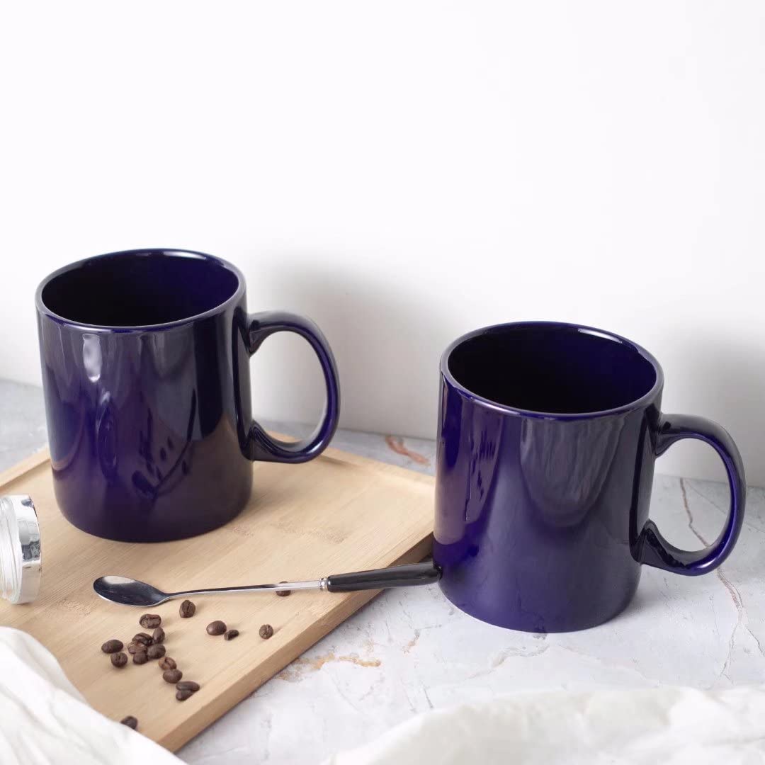 BYCNZB 30oz cobalt blue ceramic mug closeup highlighting glaze