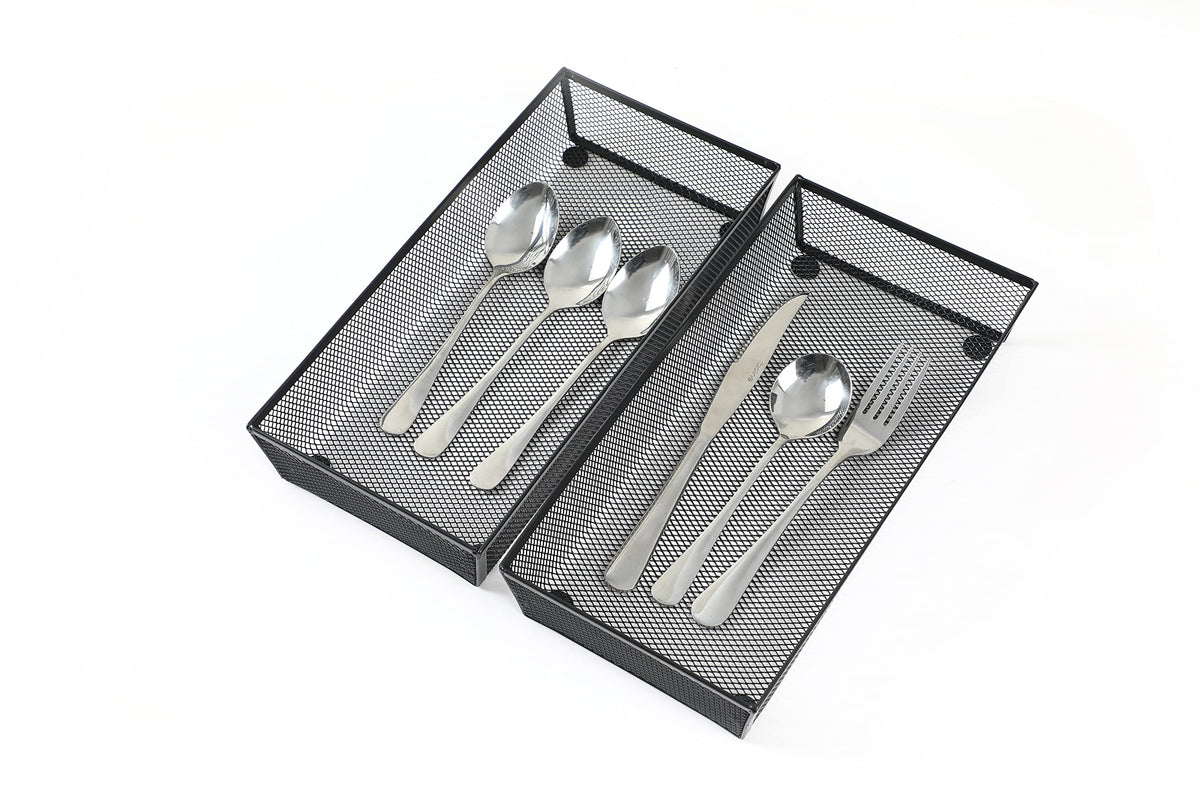 BYCY kitchen drawer organizer for utensils and gadgets keeps items neatly arranged.