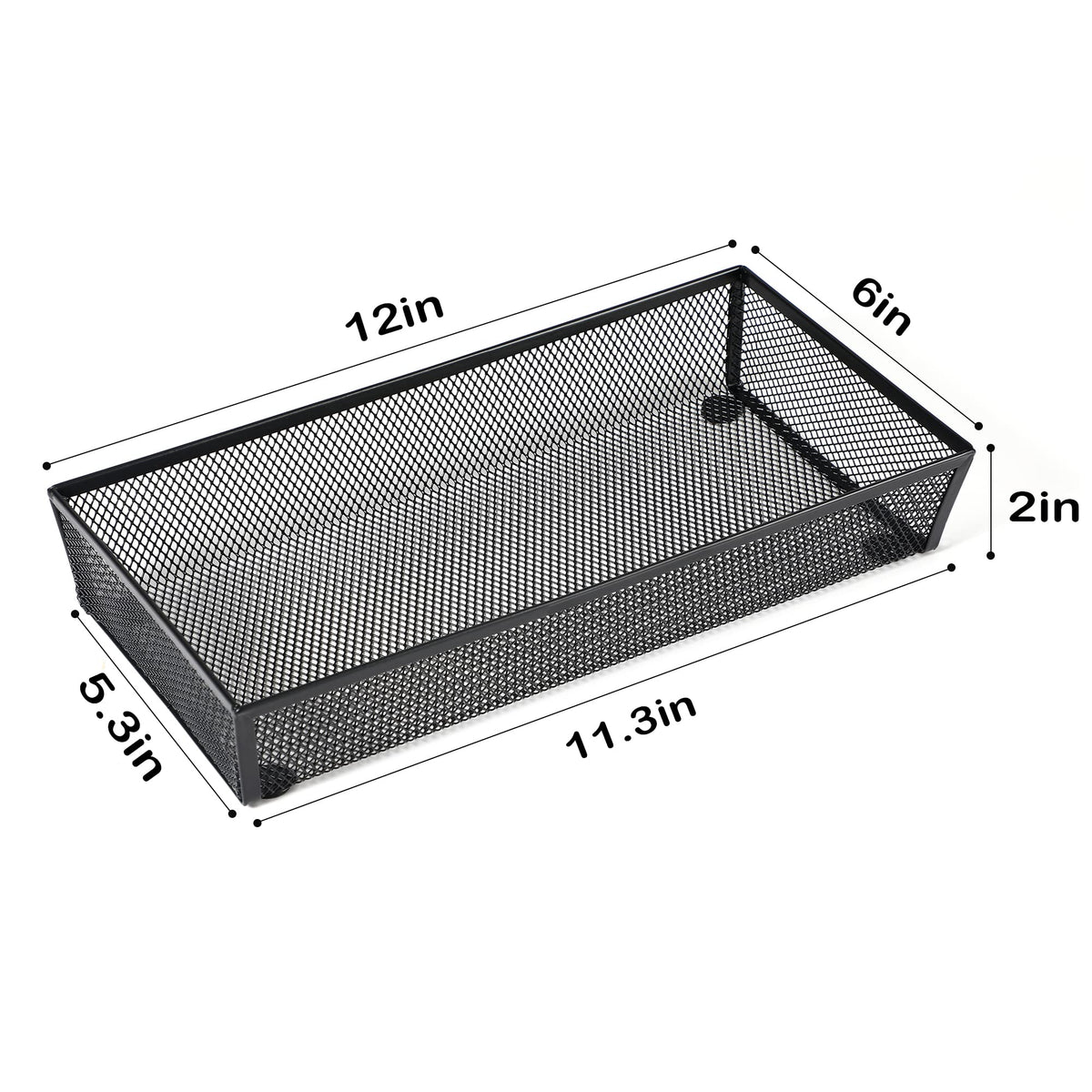 BYCY mesh silverware tray with non-slip base prevents sliding during drawers.