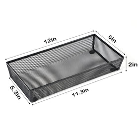 BYCY mesh silverware tray with non-slip base prevents sliding during drawers.