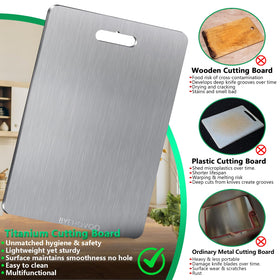 BYEHOVOO titanium cutting board large front view, ideal for big prep tasks