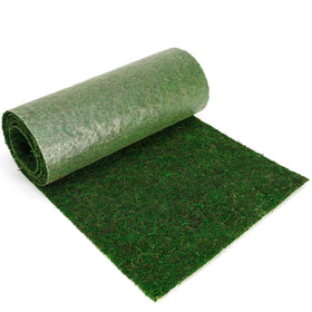 BYHER fake moss runner draped on table for woodland wedding decor