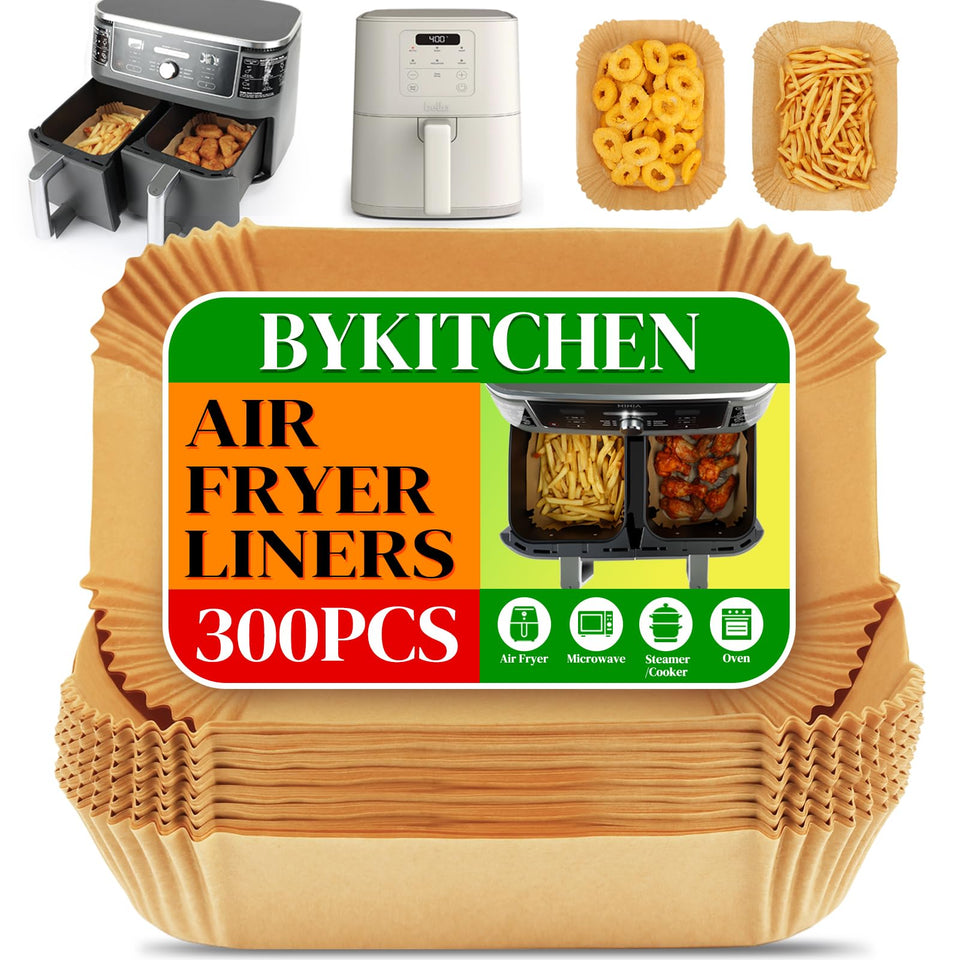 BYKITCHEN 300pcs liners for Ninja DZ550, keeps the air fryer basket clean and ready