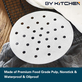 BYKITCHEN liners in bamboo steamer demonstrate versatile heat-safe steaming.