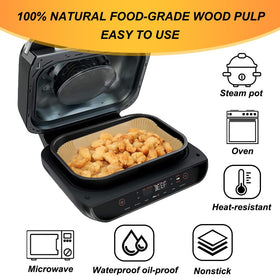 BYKITCHEN rectangle outer-size liner fits Ninja XL precisely.