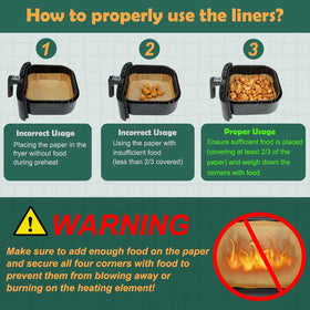 BYKITCHEN air fryer paper withstands heat up to 450F for high-heat dishes