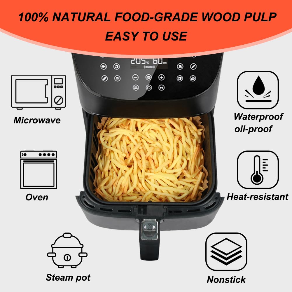 BYKITCHEN air fryer paper 200-count pack provides economical convenience