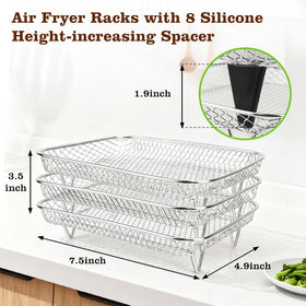 BYKITCHEN air fryer rack for Ninja SL201 double stack increases capacity