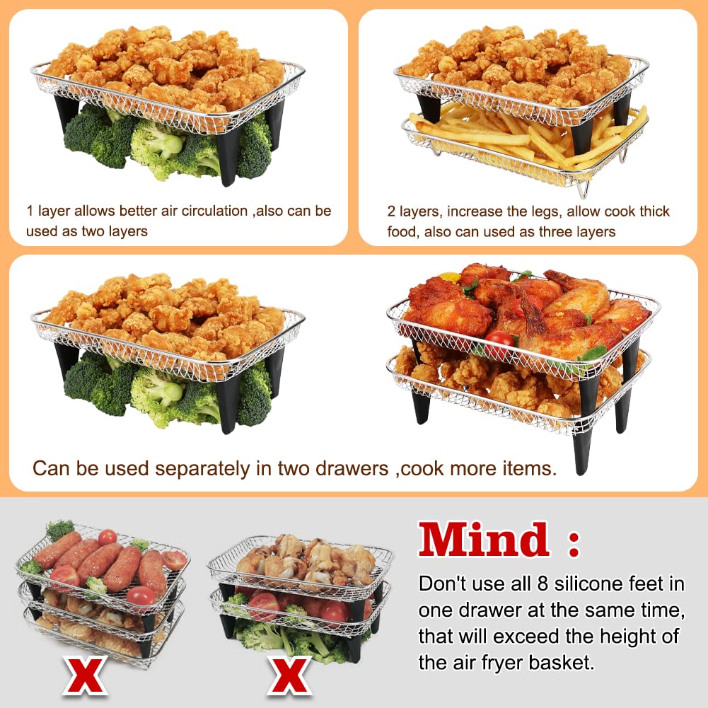 BYKITCHEN raised silicone feet improve clearance for thicker foods