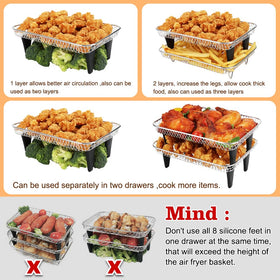 BYKITCHEN raised silicone feet improve clearance for thicker foods