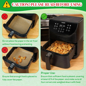 BYKITCHEN chefman 6qt liners keep baskets clean.