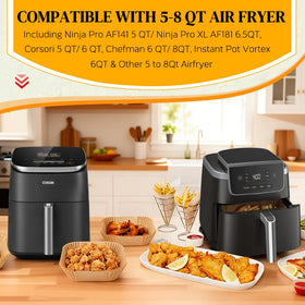 BYKITCHEN 5-8qt sheets ensure a snug fit for 5-8 qt fryers during cooking