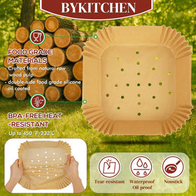 BYKITCHEN compatible with 5-8qt air fryers including Ninja and Chefman