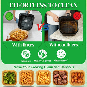 BYKITCHEN cosori turboblaze 6qt liners minimize sticking.