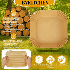 BYKITCHEN disposable parchment liner ready for quick cleanup after baking