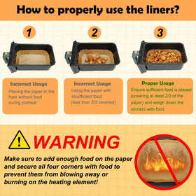 LINERS in use catching grease and crumbs for easy cleanup