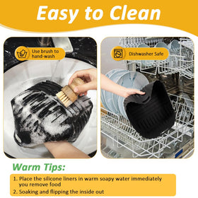 Easy to clean by flipping inside-out and rinsing in warm water.