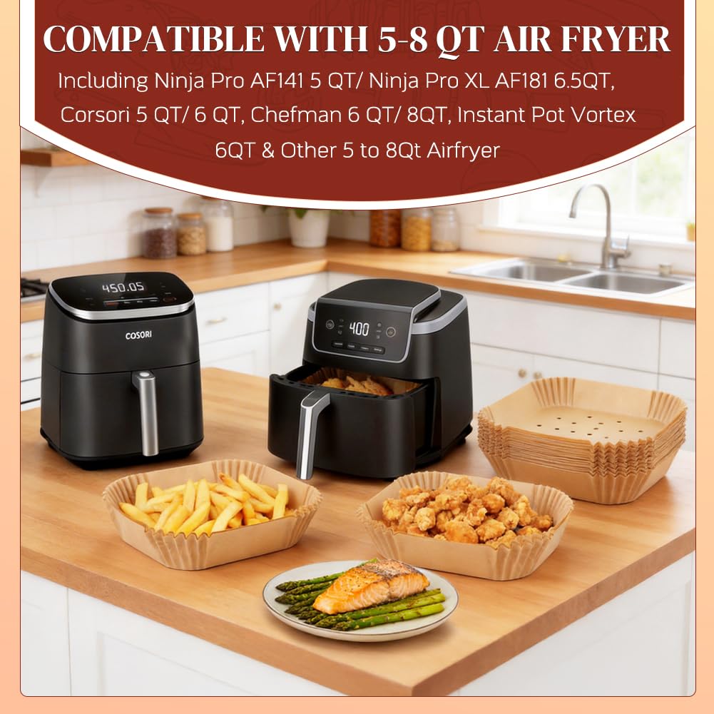 BYKITCHEN easy-cleanup liners minimize stuck-on food after air frying