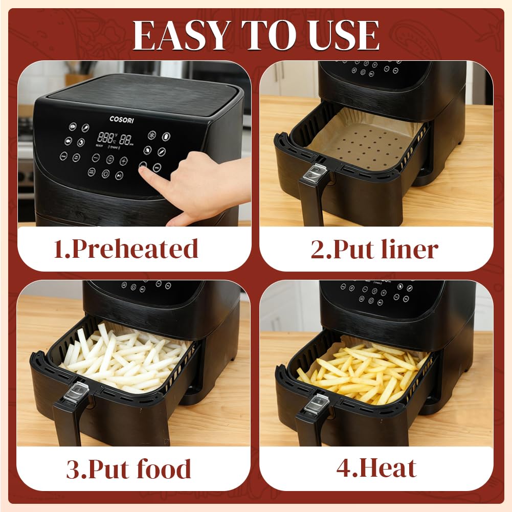 BYKITCHEN 8in liners help keep sides clean while reducing mess