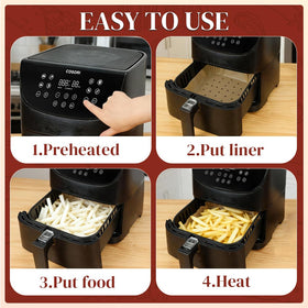 BYKITCHEN 8in liners help keep sides clean while reducing mess