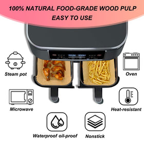 Liners shown heat-safe to 450°F for versatile cooking