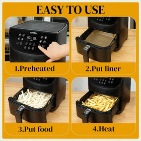 BYKITCHEN liners work in air fryers, microwaves, ovens, or steam pots