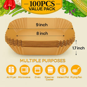 BYKITCHEN Ninja AF141 9in sheets protect AF141 surfaces during air frying