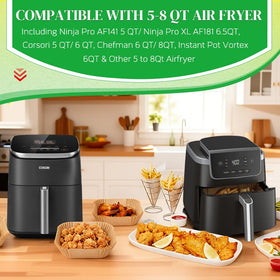 BYKITCHEN ninja af181 6.5qt liners reduce grease buildup.