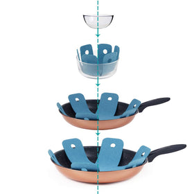 BYKITCHEN pan protector pad in four sizes fits small to large cookware