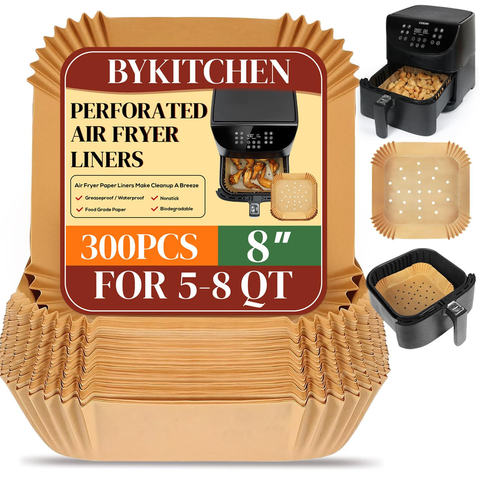BYKITCHEN perforated airfryer liners for Ninja AF141 AF181 promote even heating