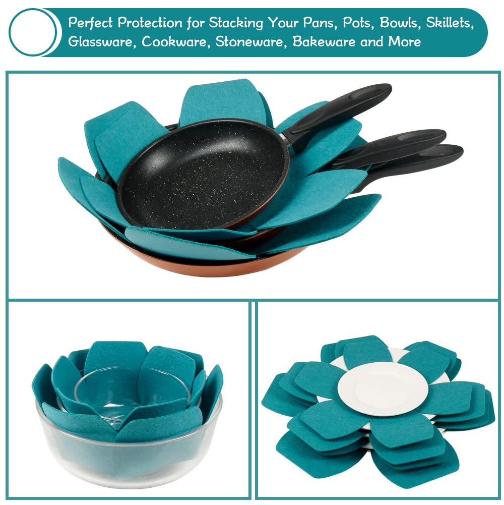BYKITCHEN pot pan protectors stacking space-saving design