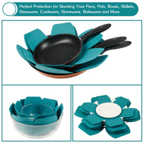 BYKITCHEN pot pan protectors stacking space-saving design
